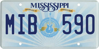 MS license plate MIB590