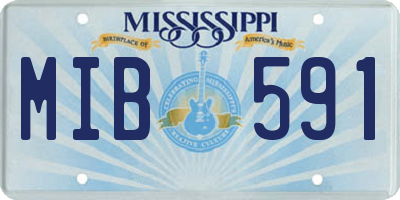 MS license plate MIB591