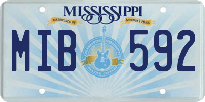MS license plate MIB592