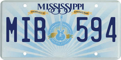 MS license plate MIB594
