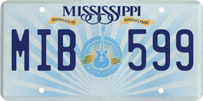 MS license plate MIB599