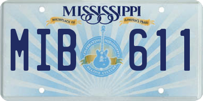 MS license plate MIB611