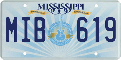 MS license plate MIB619
