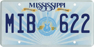 MS license plate MIB622