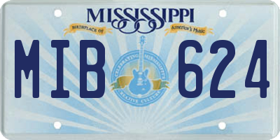 MS license plate MIB624