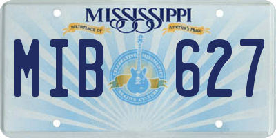 MS license plate MIB627