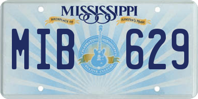 MS license plate MIB629