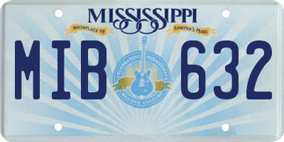 MS license plate MIB632