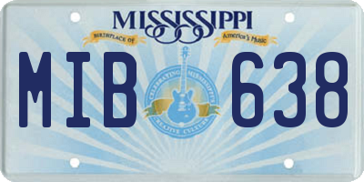 MS license plate MIB638
