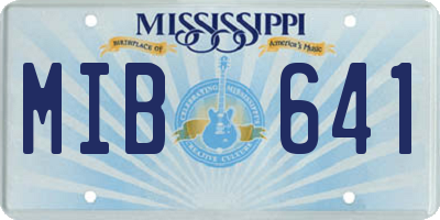 MS license plate MIB641