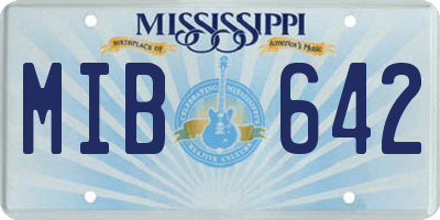 MS license plate MIB642