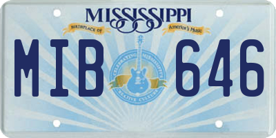 MS license plate MIB646