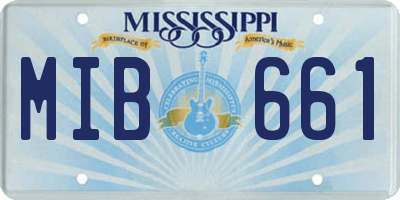 MS license plate MIB661