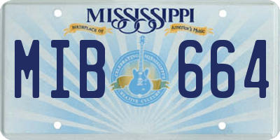 MS license plate MIB664