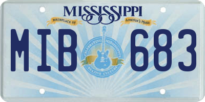 MS license plate MIB683