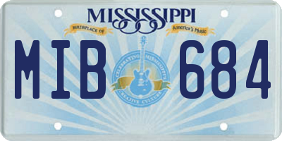 MS license plate MIB684