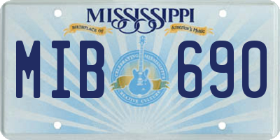 MS license plate MIB690