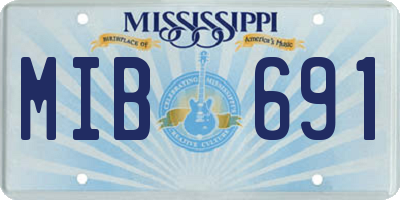MS license plate MIB691