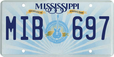 MS license plate MIB697