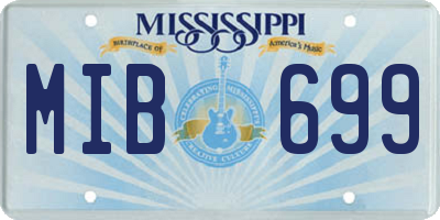 MS license plate MIB699