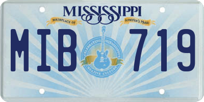 MS license plate MIB719