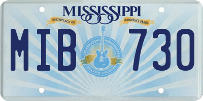 MS license plate MIB730