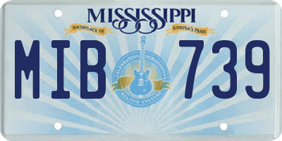 MS license plate MIB739