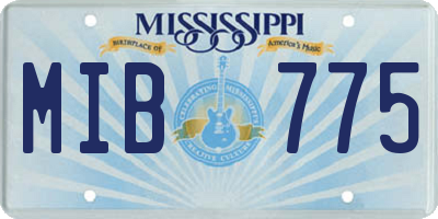 MS license plate MIB775