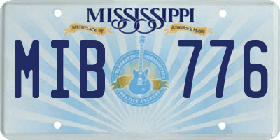 MS license plate MIB776