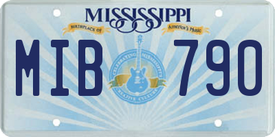 MS license plate MIB790