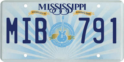 MS license plate MIB791