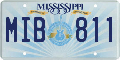 MS license plate MIB811