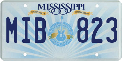 MS license plate MIB823