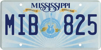 MS license plate MIB825