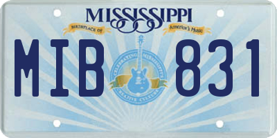 MS license plate MIB831