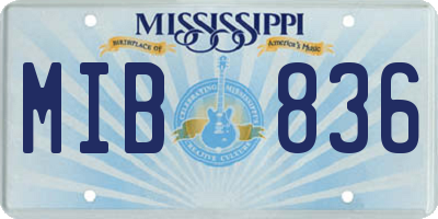 MS license plate MIB836