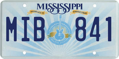 MS license plate MIB841