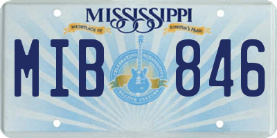 MS license plate MIB846