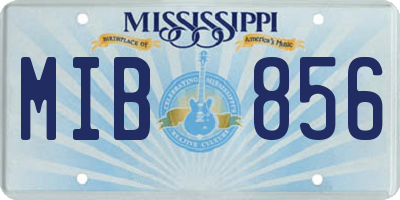 MS license plate MIB856