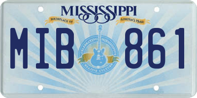 MS license plate MIB861
