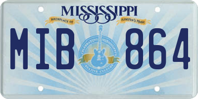 MS license plate MIB864