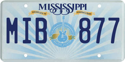 MS license plate MIB877
