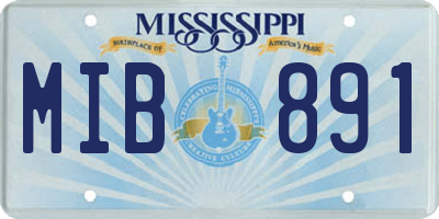 MS license plate MIB891
