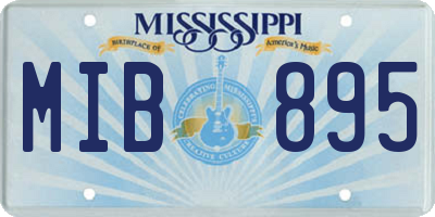 MS license plate MIB895