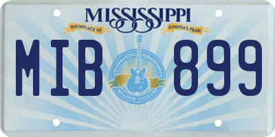MS license plate MIB899