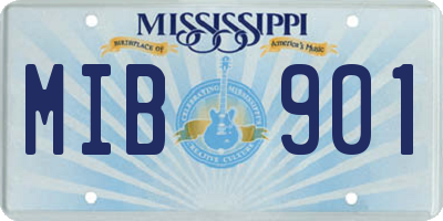 MS license plate MIB901