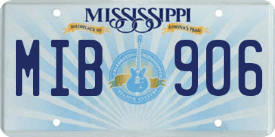 MS license plate MIB906