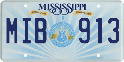 MS license plate MIB913