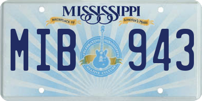 MS license plate MIB943