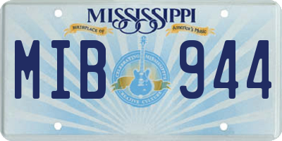 MS license plate MIB944